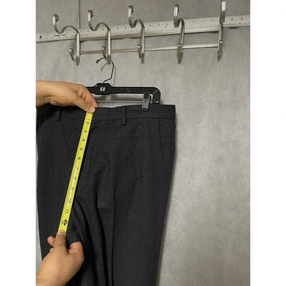 Banana Republic Pants Men 36X34 Charcoal Gray Dawson Winter Flannel Dress Luxury